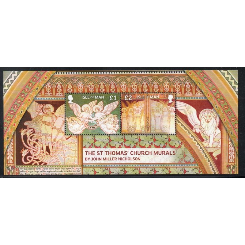 Isle of Man Sc 1595 2013 Nicholson Murals stamp sheet mint NH