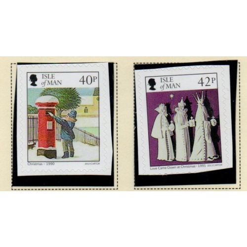 Isle of Man Sc 1609-1610 2013 Christmas self adhesive stamp set mint NH