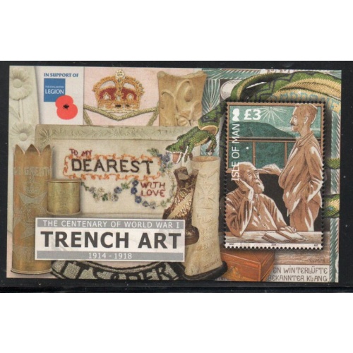 Isle of Man Sc 1621 2014 WW I Trench Art stamp sheet mint NH