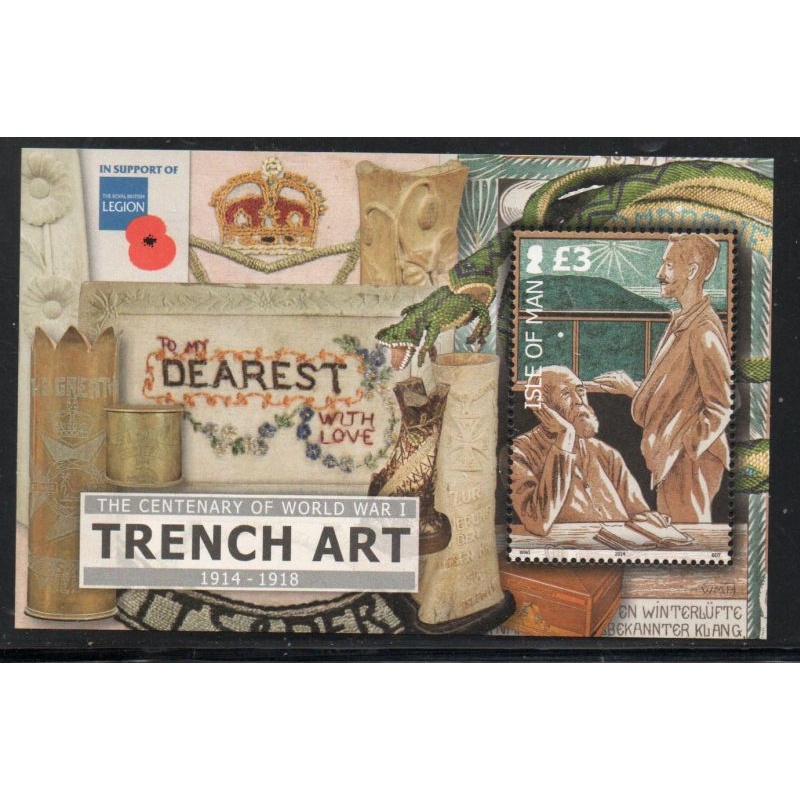 Isle of Man Sc 1621 2014 WW I Trench Art stamp sheet mint NH