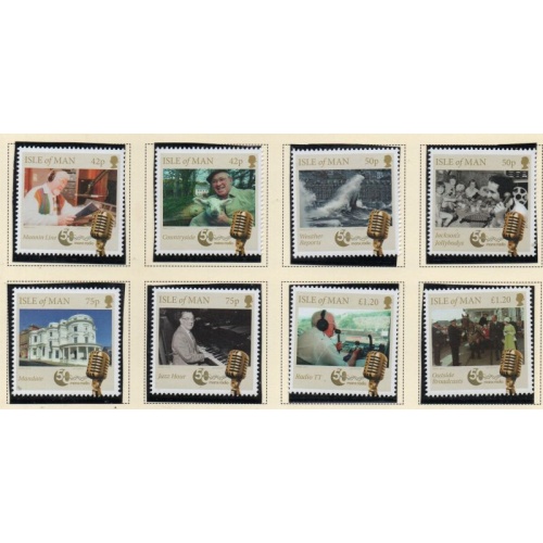 Isle of Man Sc 1672-1679 2014 Manx Radio Anniversary stamp set mint NH