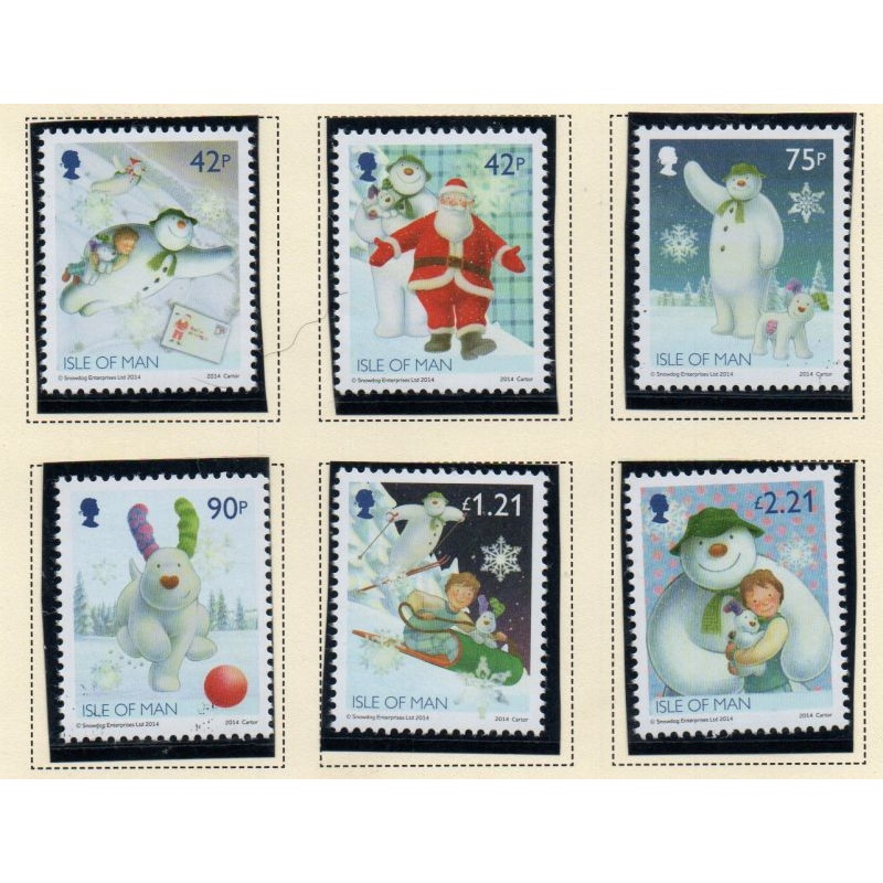 Isle of Man Sc 1681-1686 2014 Christmas stamp set mint NH