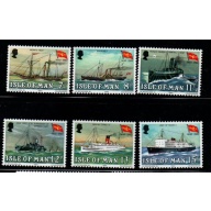 Isle of Man Sc 168-73 1980 Steam Packet Co. stamp set mint NH