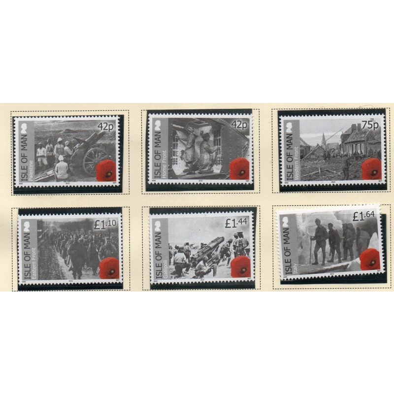 Isle of Man Sc 1698-1703 2015 WW I Anniversary stamp set mint NH