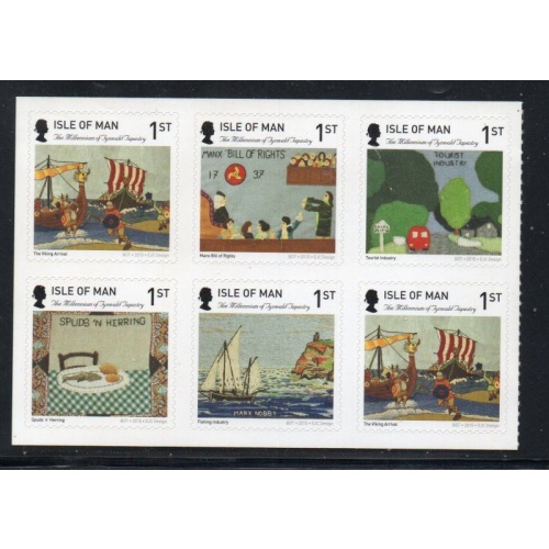 Isle of Man Sc 1715-1719 2015 Tynwald Tapestry self adhesive stamp set mint NH