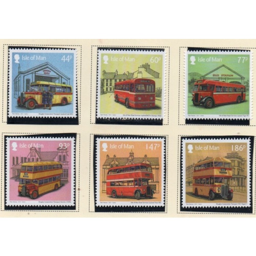 Isle of Man Sc 1746-1751 2015 Buses stamp set mint NH