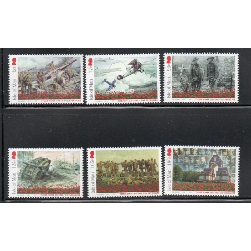 Isle of Man Sc 1775-1780 2016 Battle of the Somme stamp set mint NH