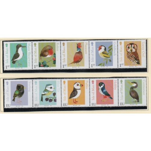 Isle of Man Sc 1782-1783 2016 Birds stamp set mint NH