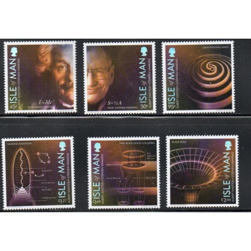 Isle of Man Sc 1804-1809 2016 Einstein Hawking Physics stamp set mint NH