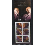Isle of Man Sc 1809a 2016 Einstein Hawking Physics stamp sheet mint NH