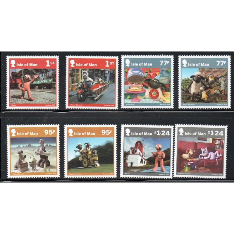 Isle of Man Sc 1816-1823 2016 Animation Characters stamp set mint NH