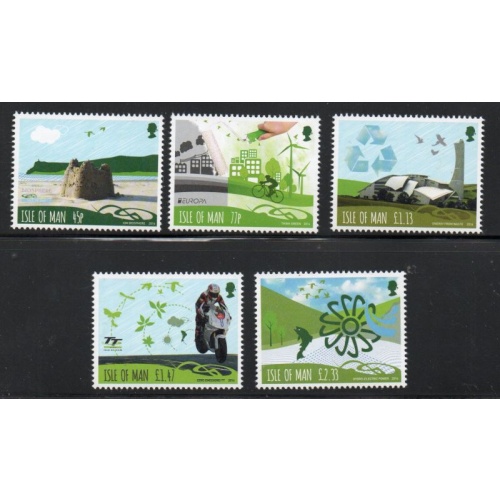 Isle of Man Sc 1830-1834 2016 Europa, Think Green, stamp set mint NH