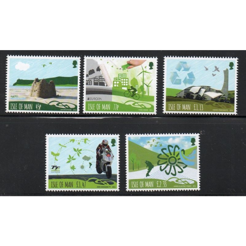 Isle of Man Sc 1830-1834 2016 Europa, Think Green, stamp set mint NH