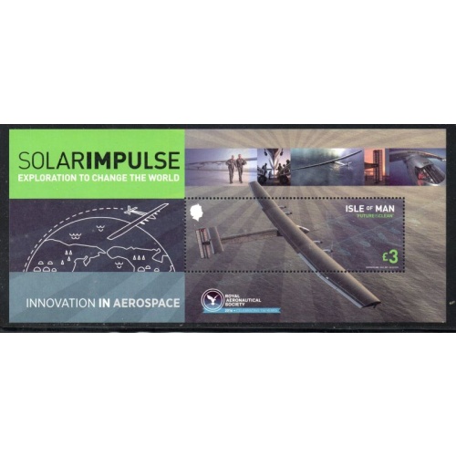 Isle of Man Sc 1835 2016 Solar Airplane stamp sheet mint NH