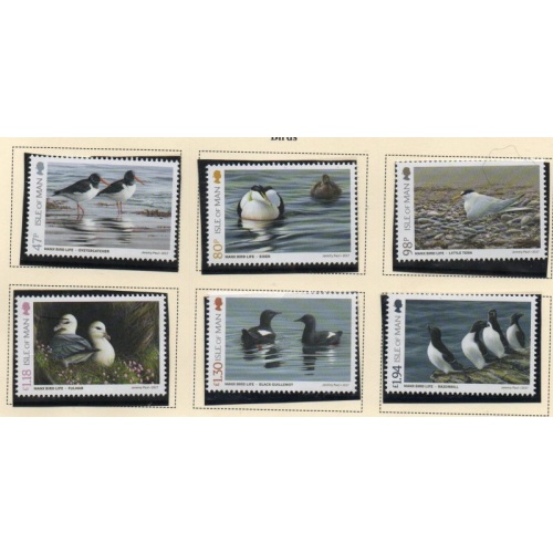 Isle of Man Sc 1880-1885  2017 Birds stamp set mint NH