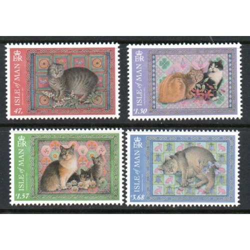 Isle of Man Sc 1900-1903 2017 Paintings of Manx Cats stamp set mint NH