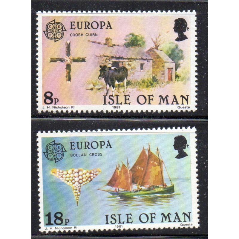 Isle of Man Sc 191-92 1981 Europa stamp set mint NH