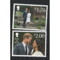 Isle of Man Sc 1935-1936  2018 Royal Wedding Prince Harry stamp set mint NH