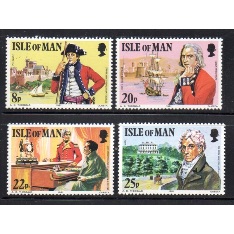 Isle of Man Sc 193-196 1981 Mark Wilkes stamp set mint NH