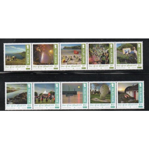 Isle of Man Sc 1937-1938  2018 Scenic Views stamp set mint NH