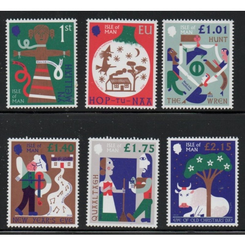 Isle of Man Sc 1976-1981  2018 Manx Folk Traditions  stamp set mint NH