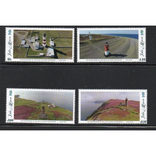 Isle of Man Sc 1982-1985  2018 Lighthouses  stamp set mint NH
