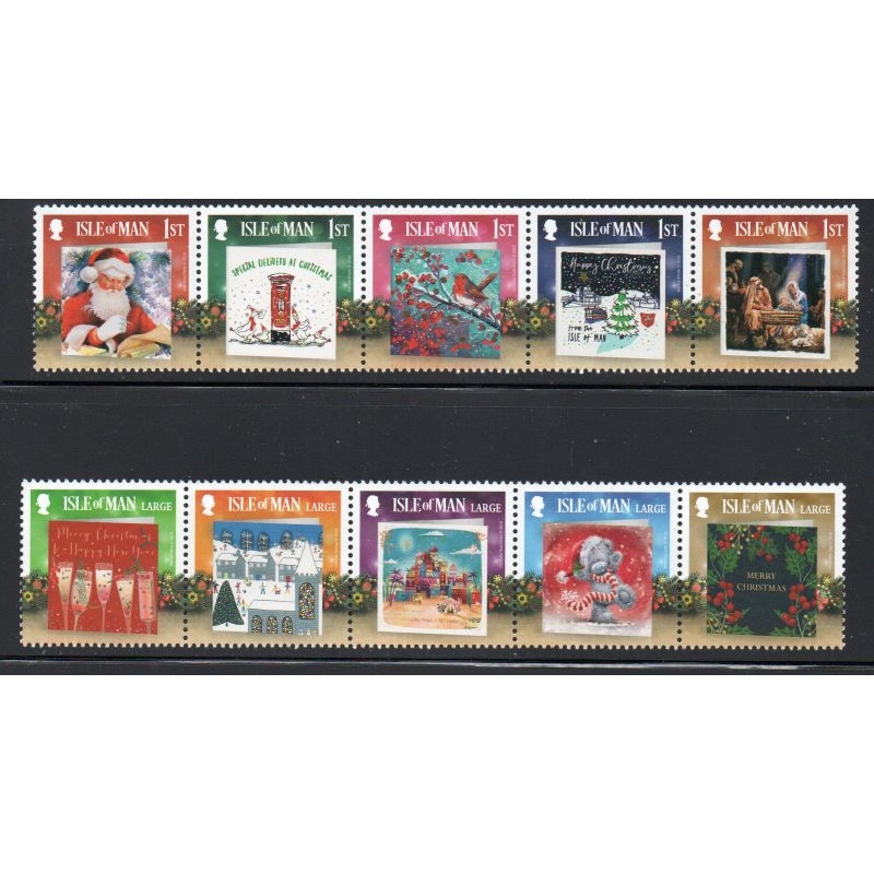 Isle of Man Sc 2067-2068 2019 Christmas stamp set mint NH