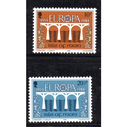 Isle of Man Sc 260-61 1984 Europa stamp set mint NH