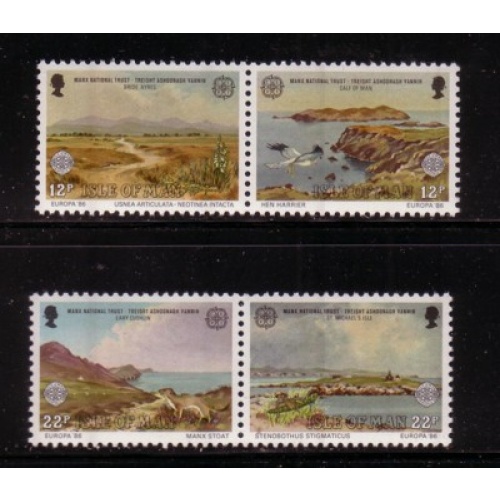 Isle of Man Sc 306-07 1986 Europa stamp set mint NH