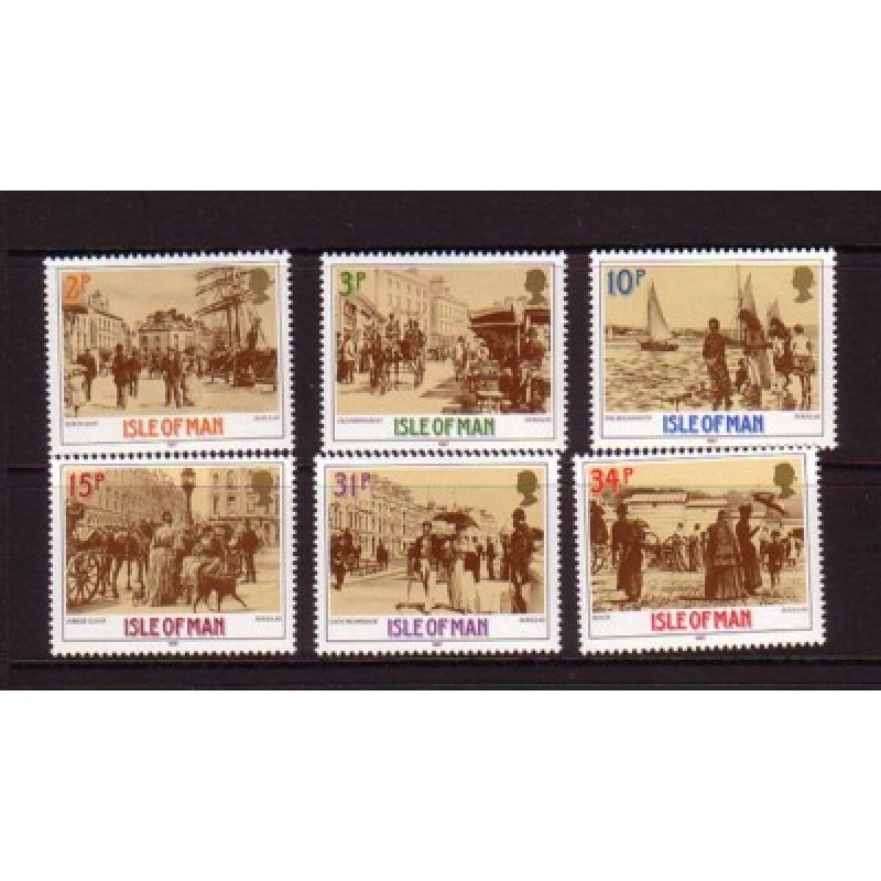 Isle of Man Sc 321-26 Victorian Douglas stamp set mint NH