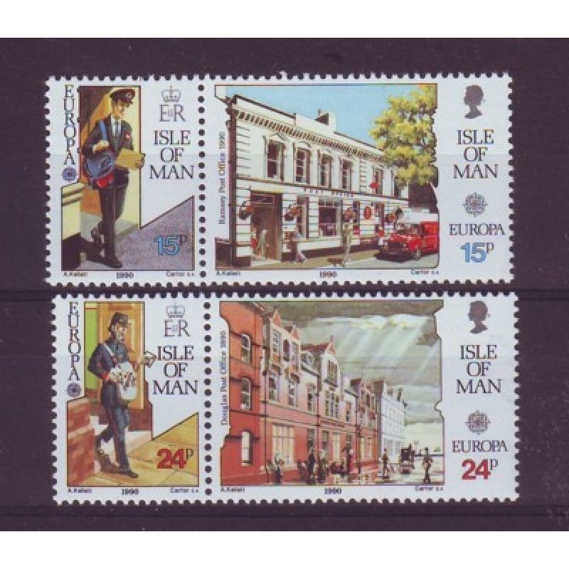 Isle of Man Sc  418-21 1990 Europa stamp set mint NH