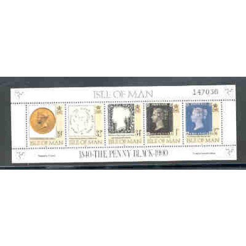 Isle of Man Sc  422 1990 Penny Black stamp sheet mint NH