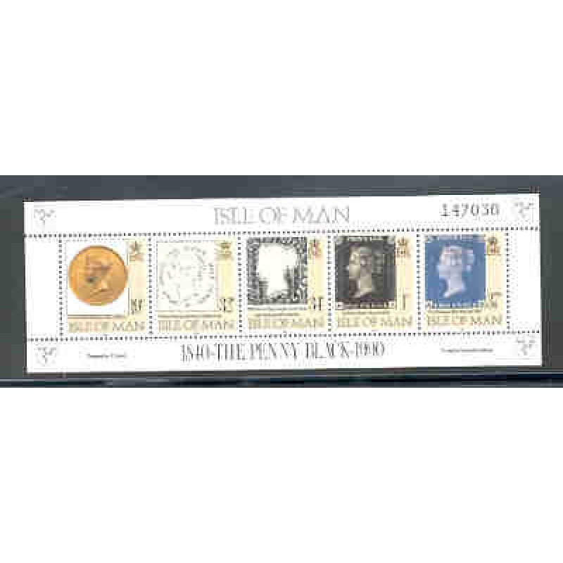 Isle of Man Sc  422 1990 Penny Black stamp sheet mint NH
