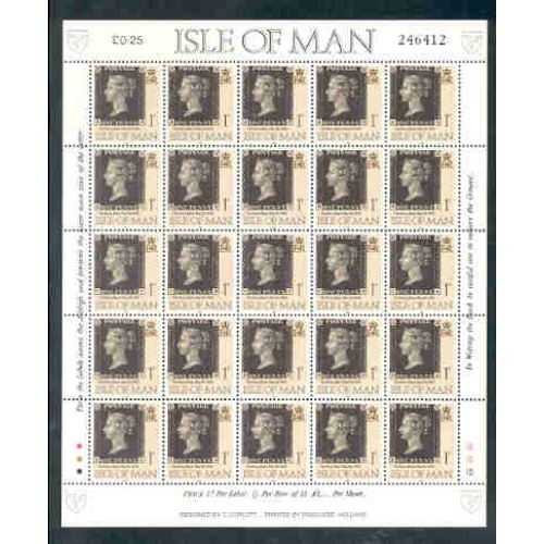 Isle of Man Sc 423 1990 Penny Black stamp sheet mint NH