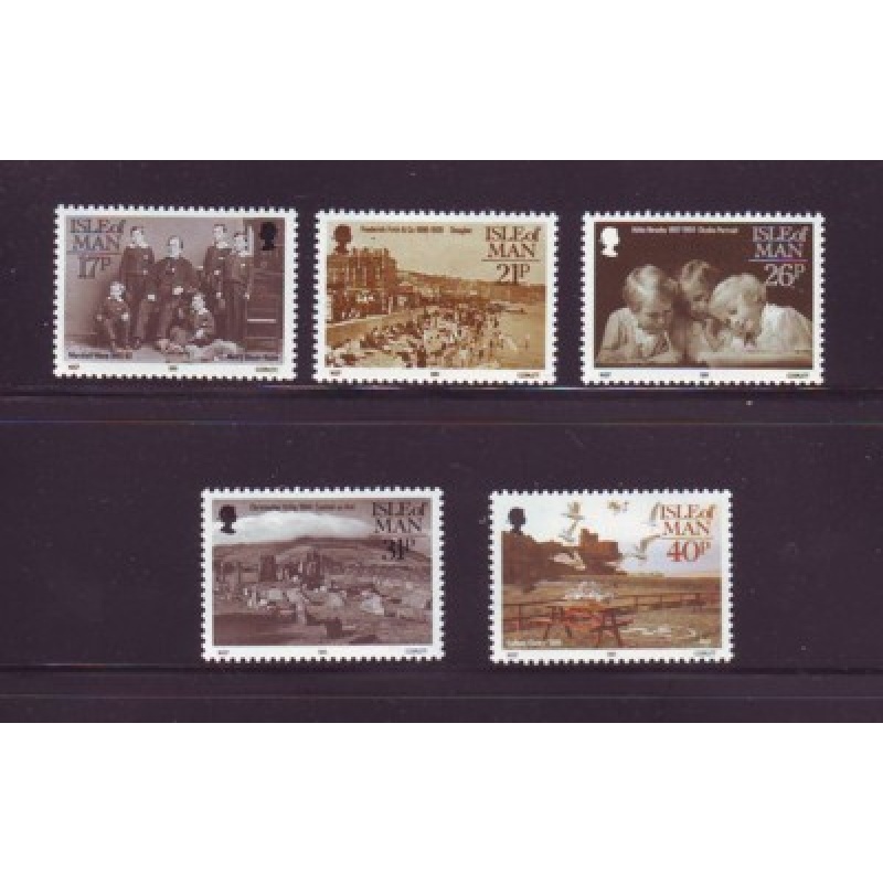 Isle of Man Sc  440-444 1991 Manx Photographers stamp set mint NH
