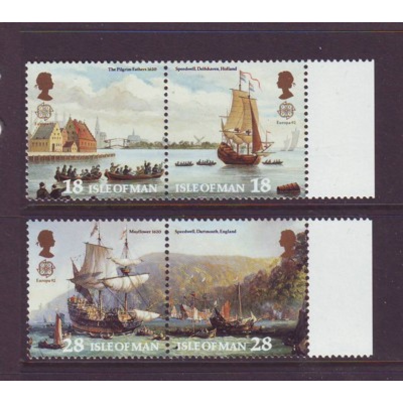 Isle of Man Sc  505-08 1992 Europa stamp set mint NH