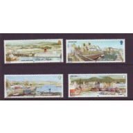 Isle of Man Sc  519-22 1992 Manx Harbours stamp set mint NH