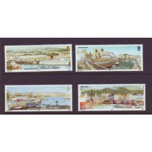 Isle of Man Sc  519-22 1992 Manx Harbours stamp set mint NH