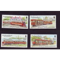 Isle of Man Sc  554-57 1993 Manx Electric Railway 100 years stamp set mint NH