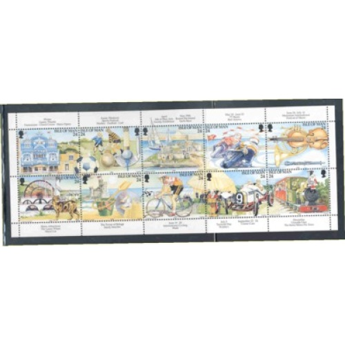 Isle of Man Sc 586a 1994 Tourism stamps booklet pane mint NH