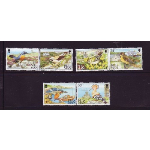 Isle of Man Sc 587-92 1994 Birds stamp set mint NH