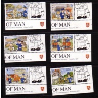 Isle of Man Sc 608-13 1994 Postman Pat stamp set mint NH