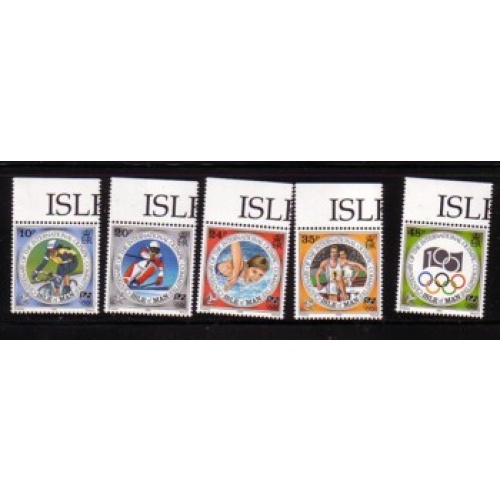 Isle of Man Sc 615-19 1994 Olympic Committee stamp set mint NH