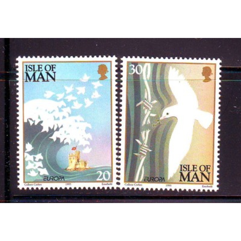 Isle of Man Sc 633-34 1995  Europa Peace & Freedom stamp set mint NH