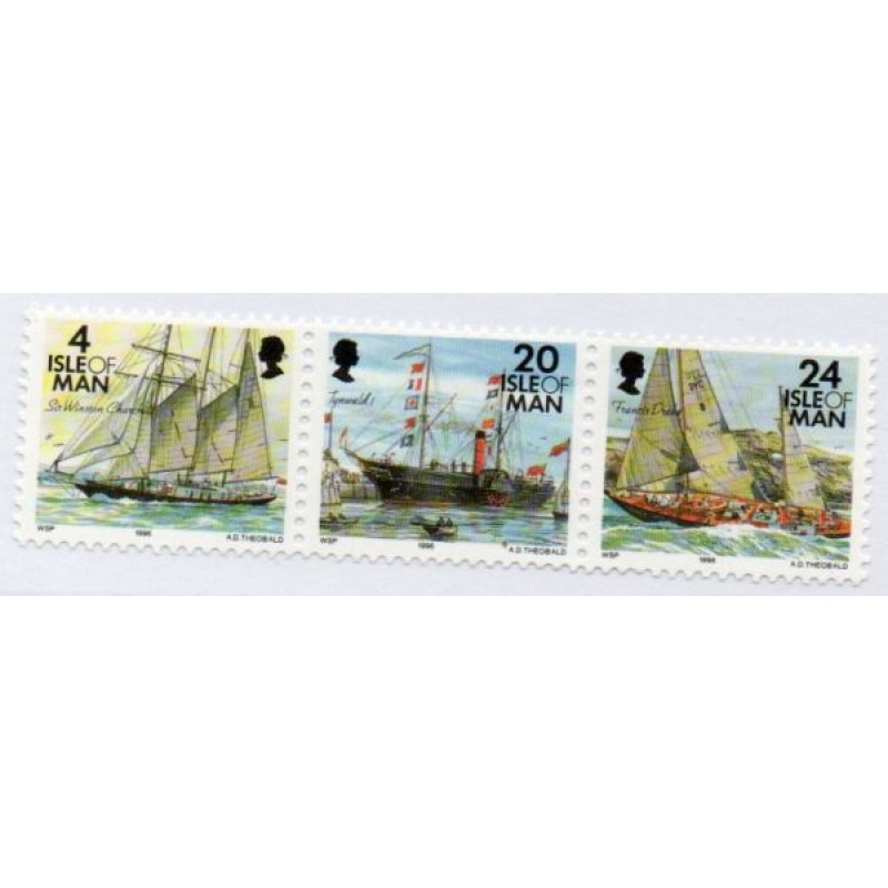 Isle of Man Sc 683-97 1996 Ships stamp set mint NH