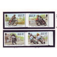 Isle of Man Sc 701-04 1996 Motorcycles Tourist Trophy Races stamp set mint NH