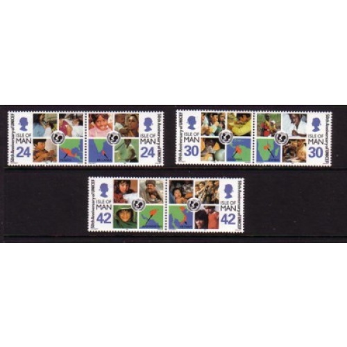 Isle of Man Sc 710-15 1996 50th Anniversary UNICEF stamp set mint NH