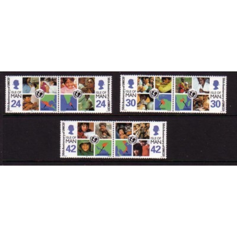 Isle of Man Sc 710-15 1996 50th Anniversary UNICEF stamp set mint NH