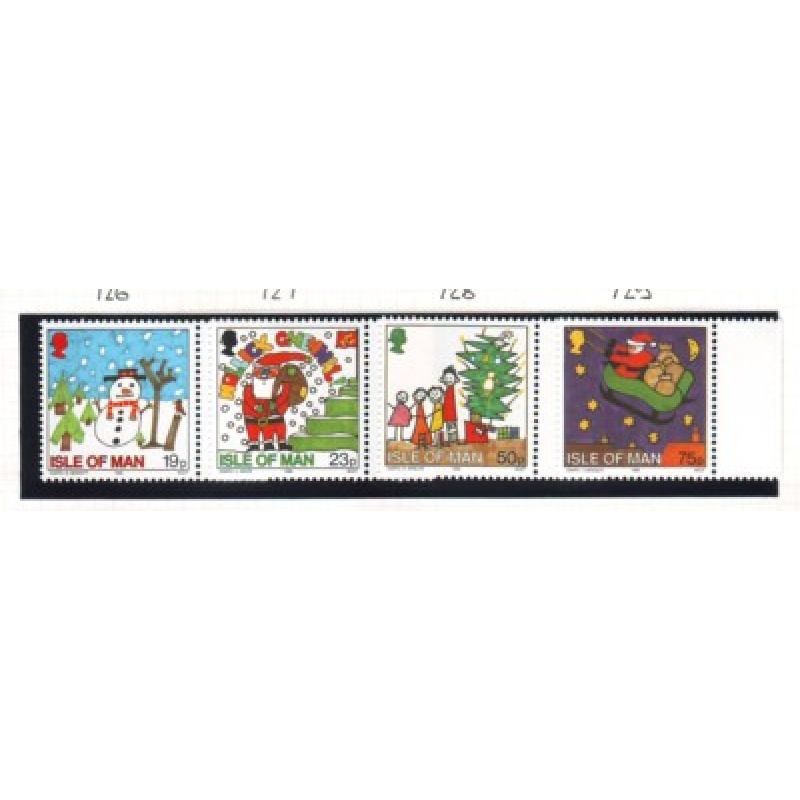 Isle of Man Sc 723-26 1996 Christmas stamp set mint NH