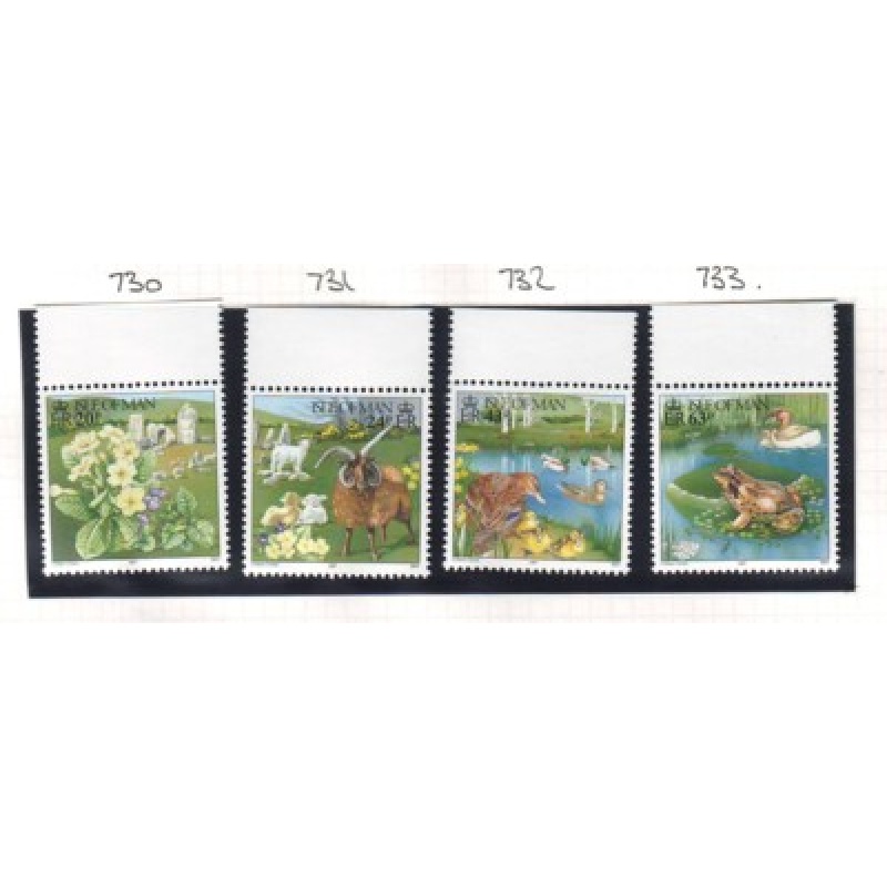 Isle of Man Sc 734-37 1997 Springtime stamp set mint NH
